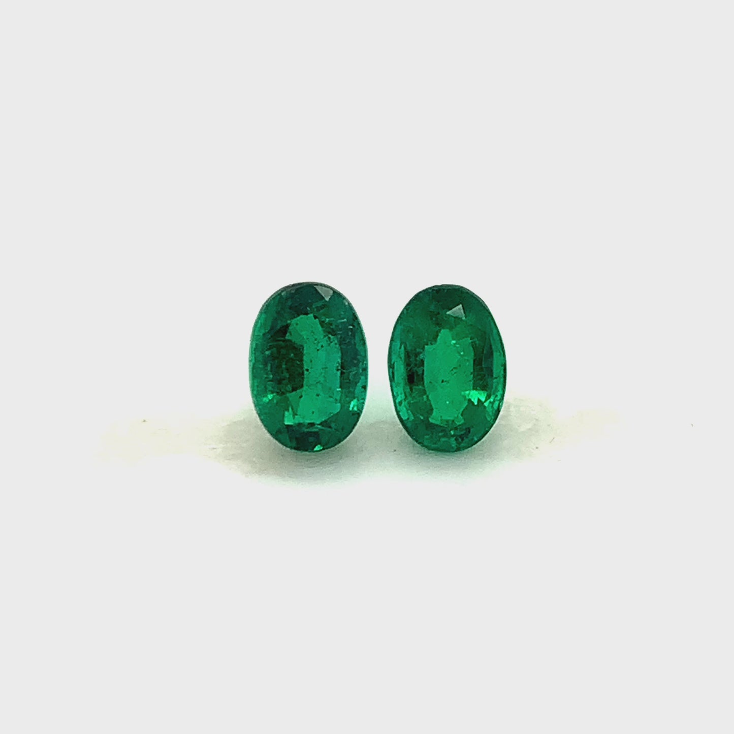 9.76x6.85x4.83mm Oval Emerald Pair (2 pc 4.29 ct)