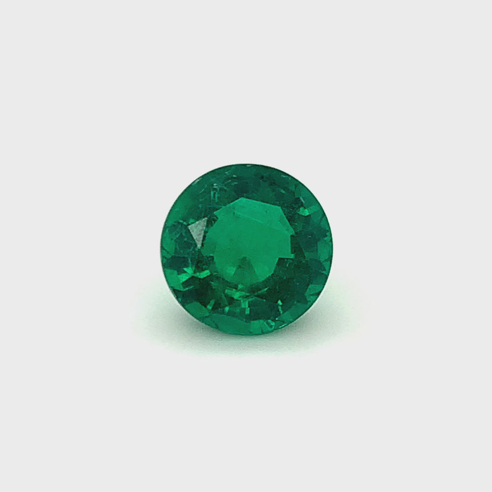 
                  
                    Load and play video in Gallery viewer, 12.11x12.15x7.13mm Round Emerald (1 pc 5.73 ct)
                  
                