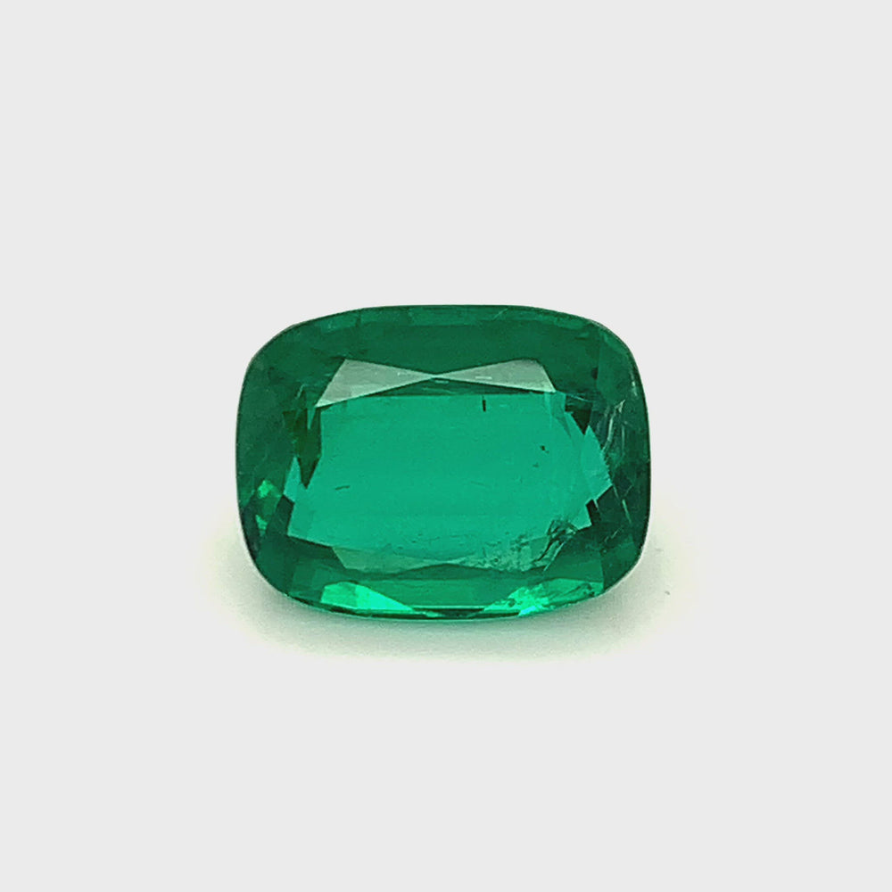 
                  
                    Load and play video in Gallery viewer, 15.76x11.99x7.05mm Cushion Emerald (1 pc 9.79 ct)
                  
                