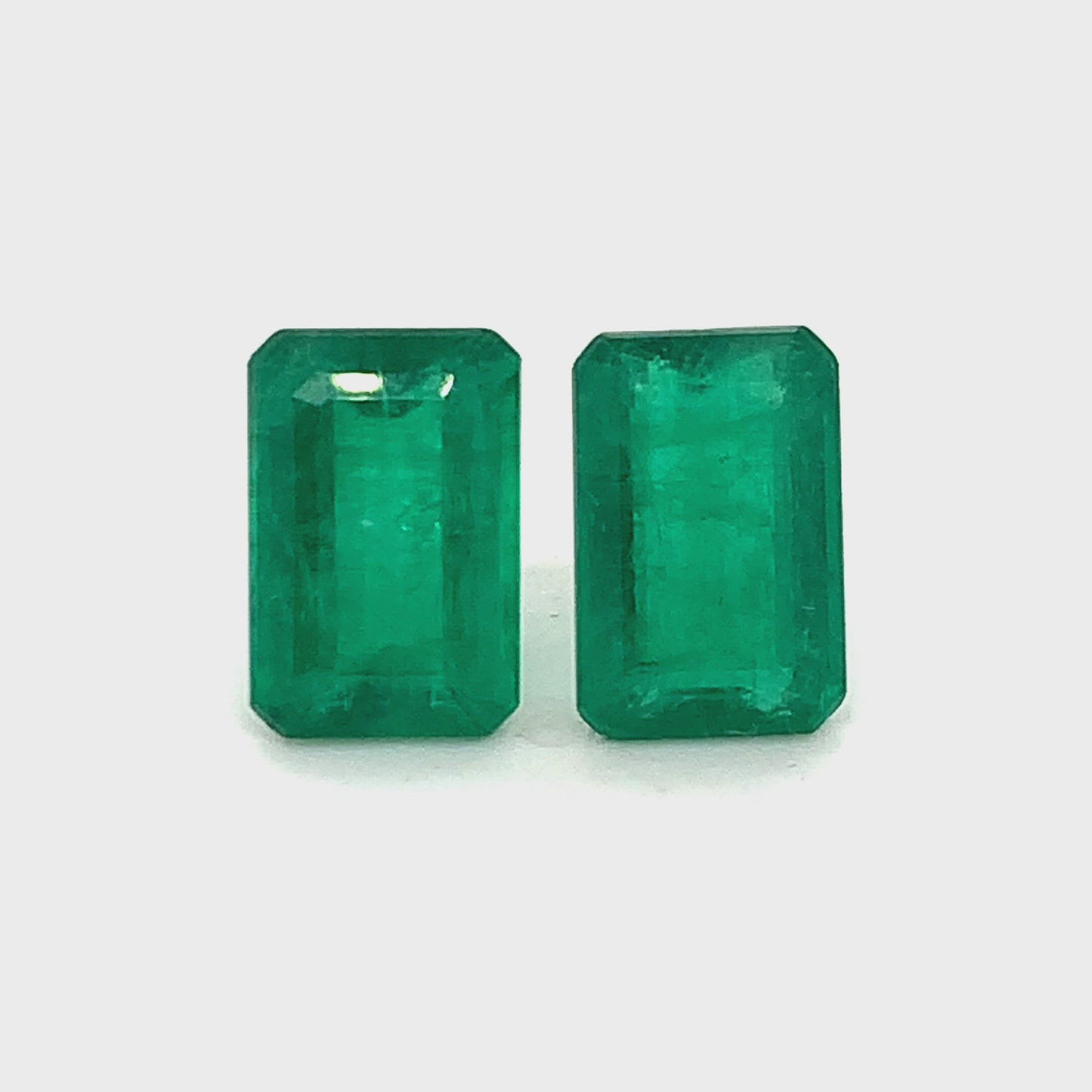 
                  
                    Load and play video in Gallery viewer, 12.00x8.00x0.00mm Octagon Emerald (2 pc 7.60 ct)
                  
                