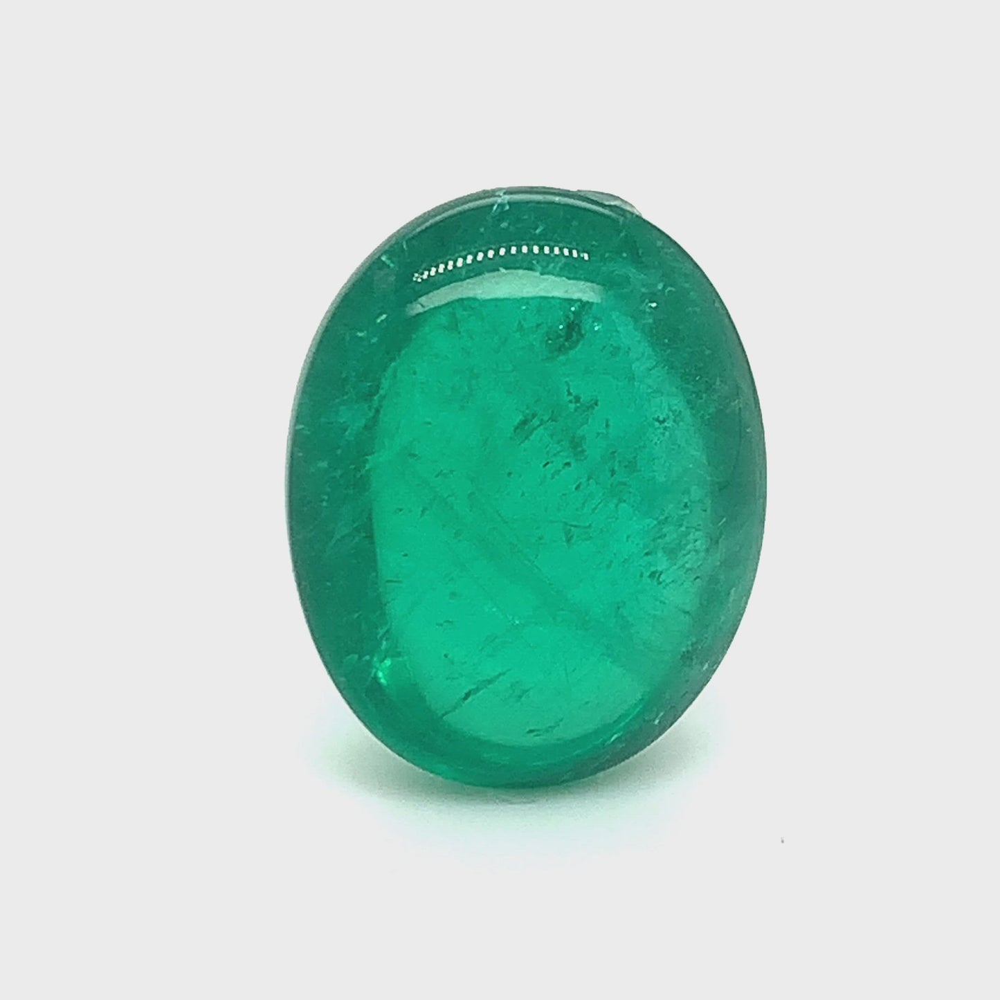 
                  
                    Load and play video in Gallery viewer, 23.55x18.69x12.60mm Cab Oval Emerald (1 pc 39.81 ct)
                  
                
