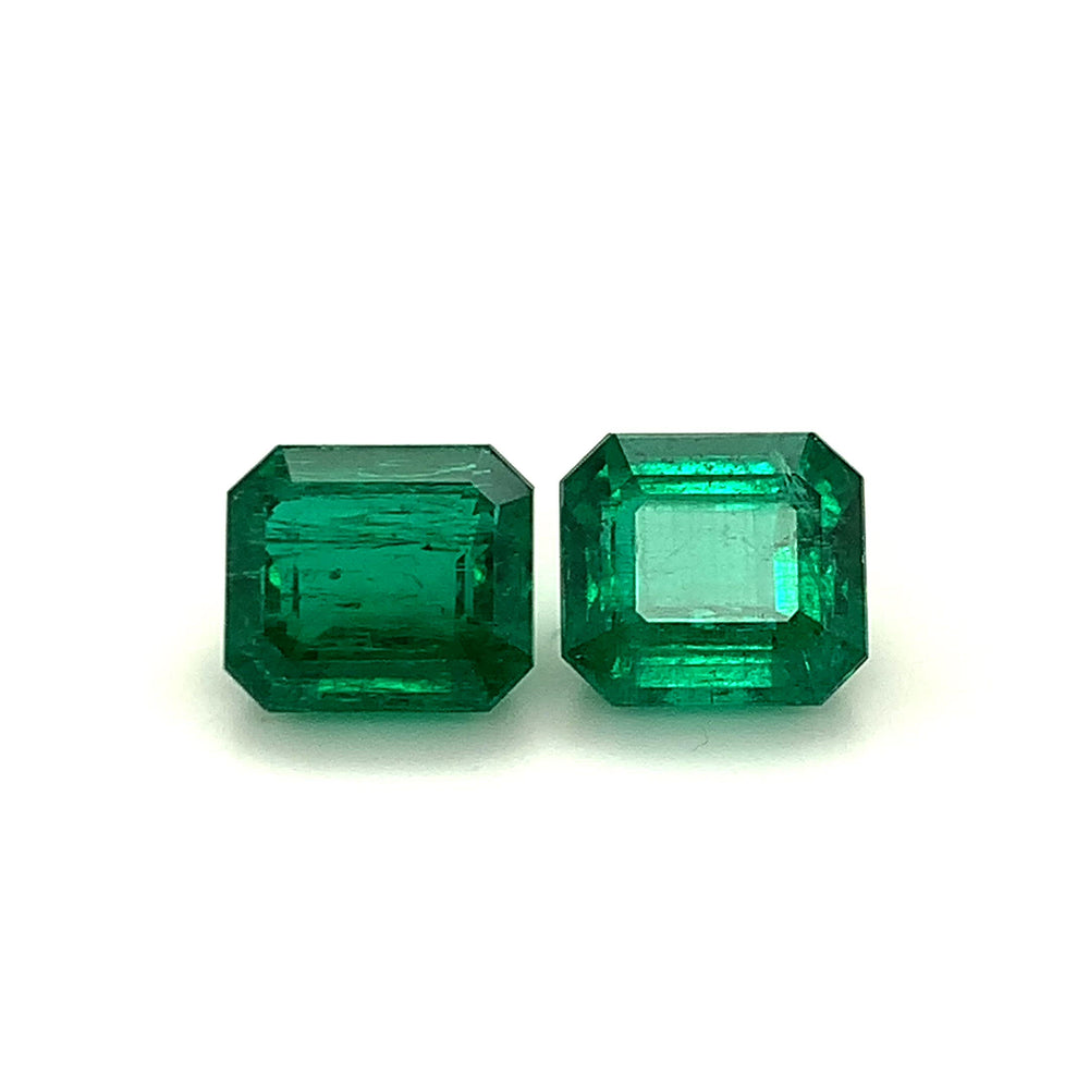 
                  
                    Load and play video in Gallery viewer, 11.08x10.02x7.42mm Octagon Emerald Pair (2 pc 12.07 ct)
                  
                