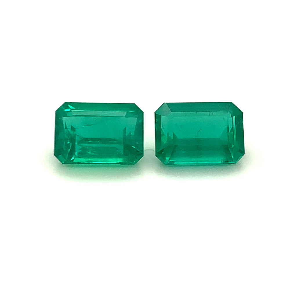 
                  
                    Load and play video in Gallery viewer, 12.57x8.97x6.53mm Octagon Emerald Pair (2 pc 12.10 ct)
                  
                