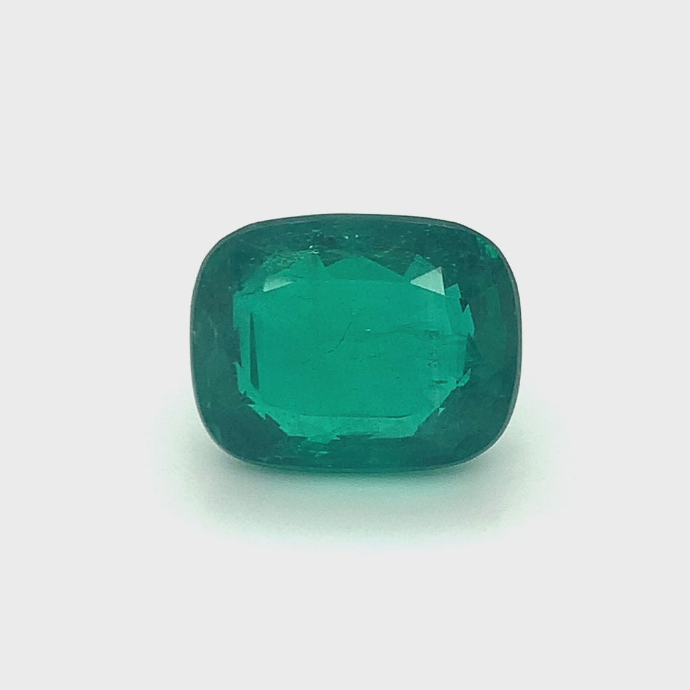 
                  
                    Load and play video in Gallery viewer, 18.47x14.53x9.32mm Cushion Emerald (1 pc 18.80 ct)
                  
                