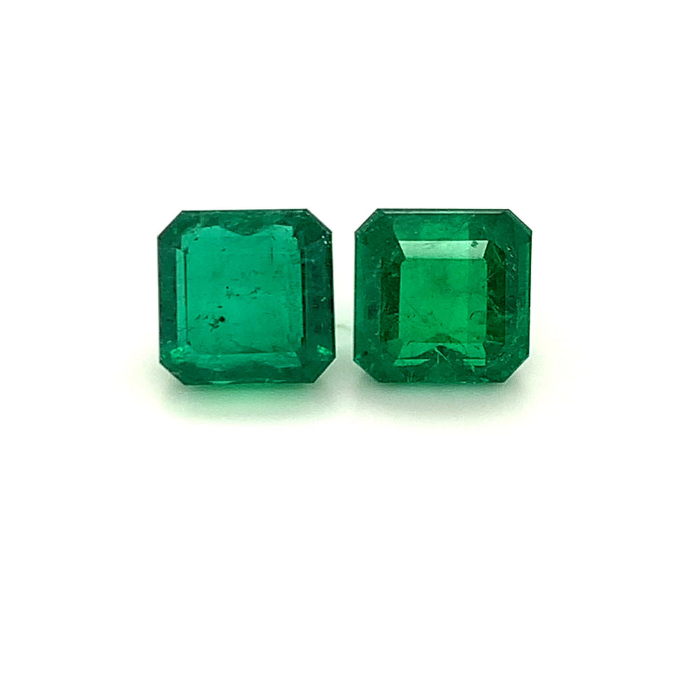 
                  
                    Load and play video in Gallery viewer, 10.31x10.27x6.26mm Octagon Emerald Pair (2 pc 11.77 ct)
                  
                