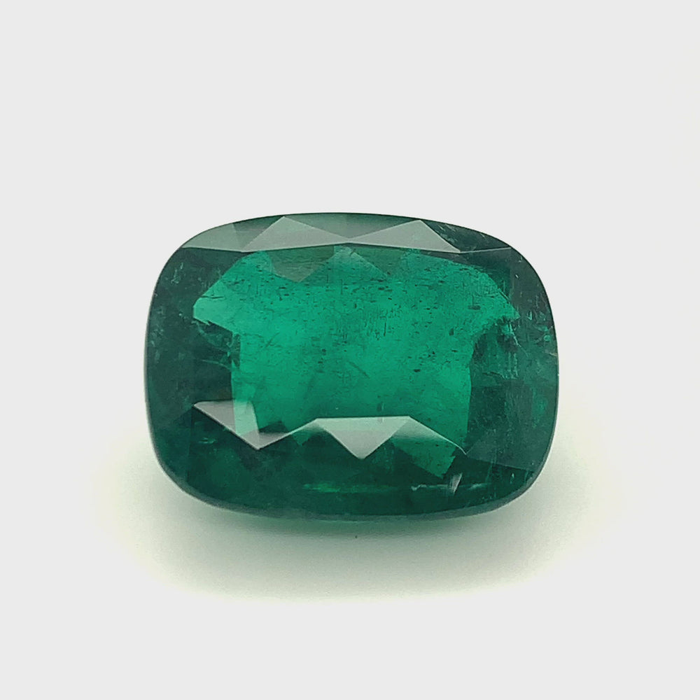
                  
                    Load and play video in Gallery viewer, 25.48x19.98x11.70mm Cushion Emerald (1 pc 41.03 ct)
                  
                